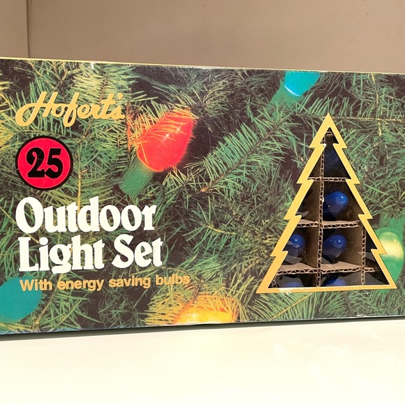 Vintage Hofert’s 25 Outdoor Christmas Light Set (Blue) - Picture 1 of 12
